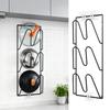 2 Piece Carbon Steel Pot Lid Holder Set Heavy Duty Steel Wall Mount Design Efficient Kitchen Space Utilization Tool