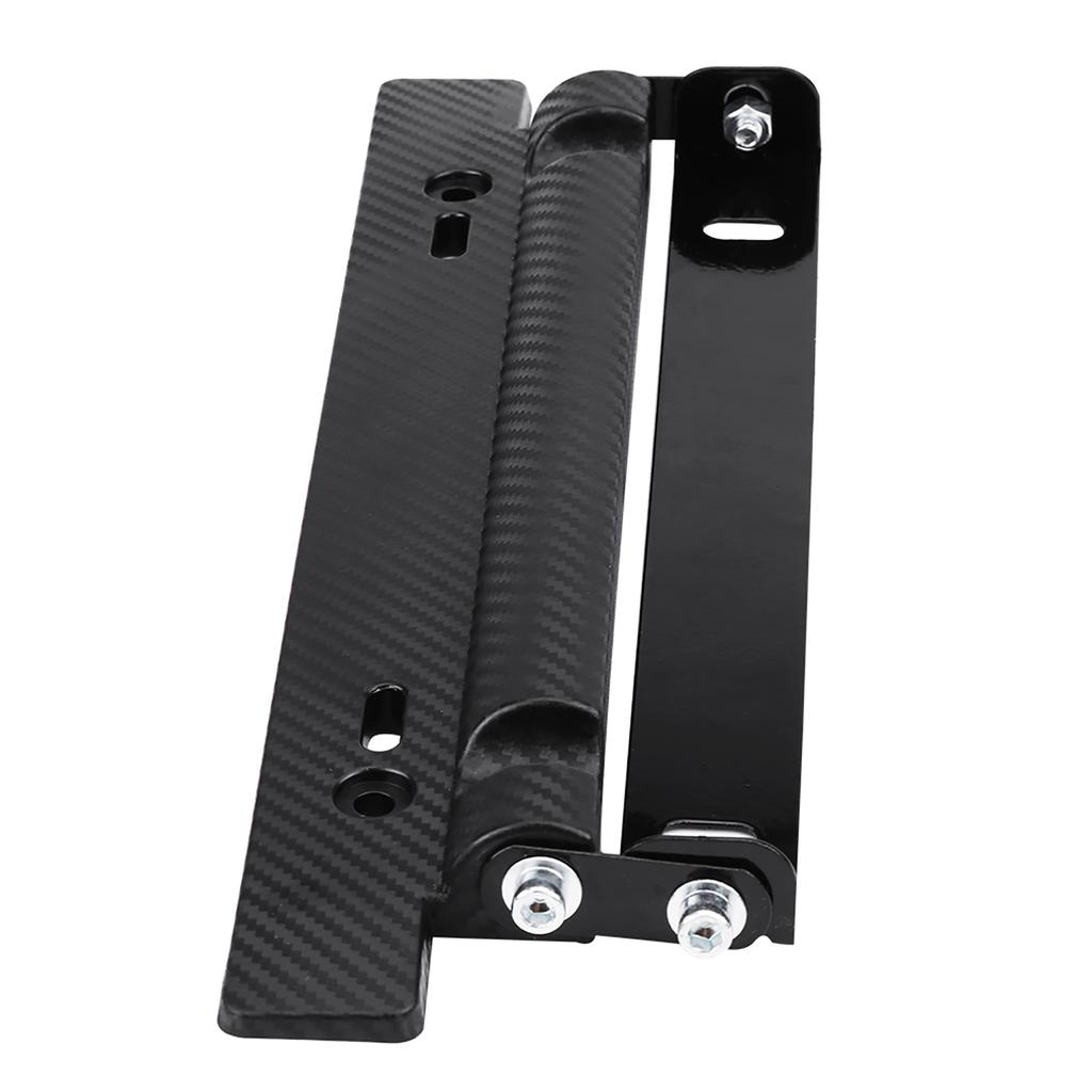 Car License Plate Holder Carbon Frame Mount with 180 Degrees Angle Adjustment for Most Cars Front or Rear Installation