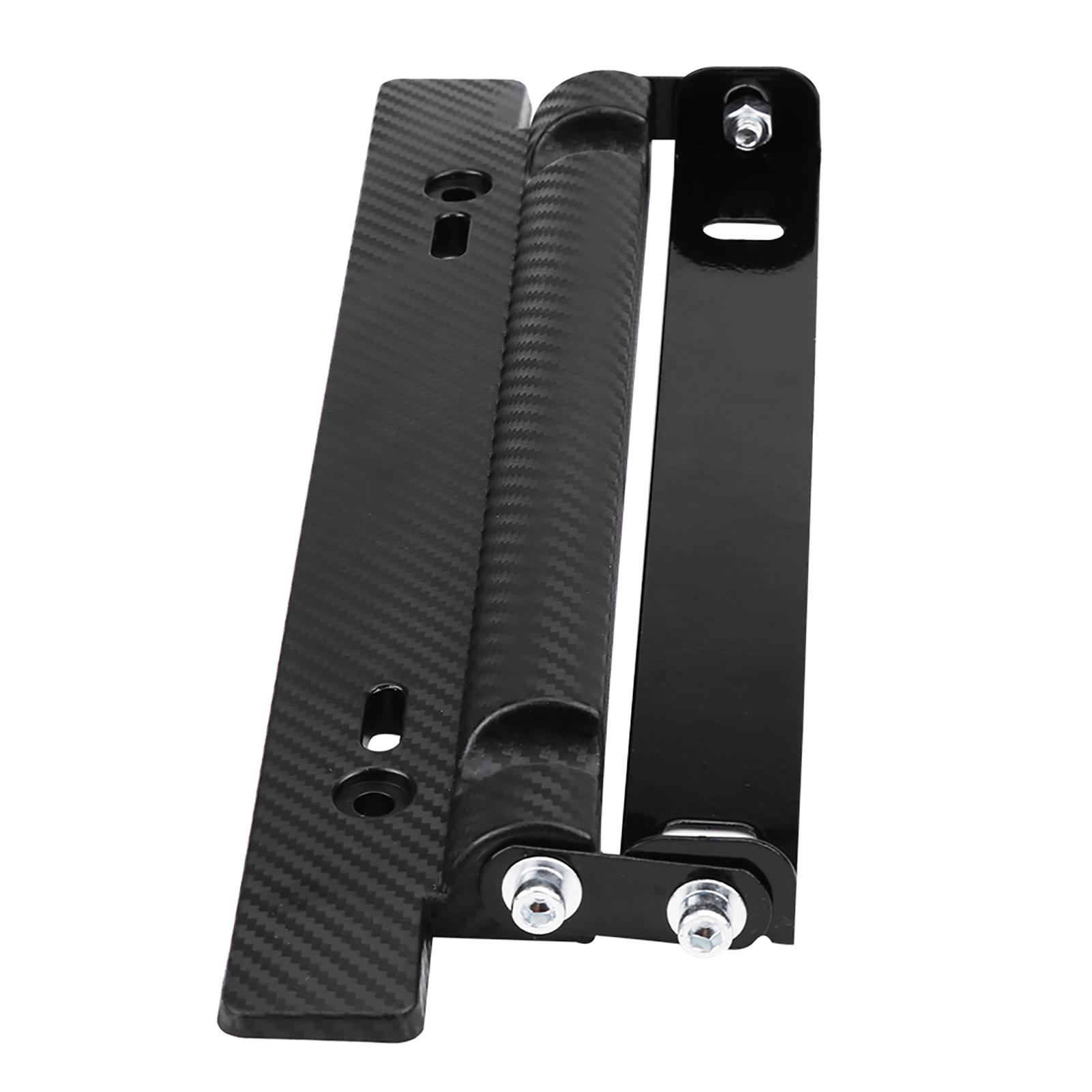 

Car License Plate Holder Carbon Frame Mount with 180 degrees Angle Adjustment for Most Cars Front or Rear Installation