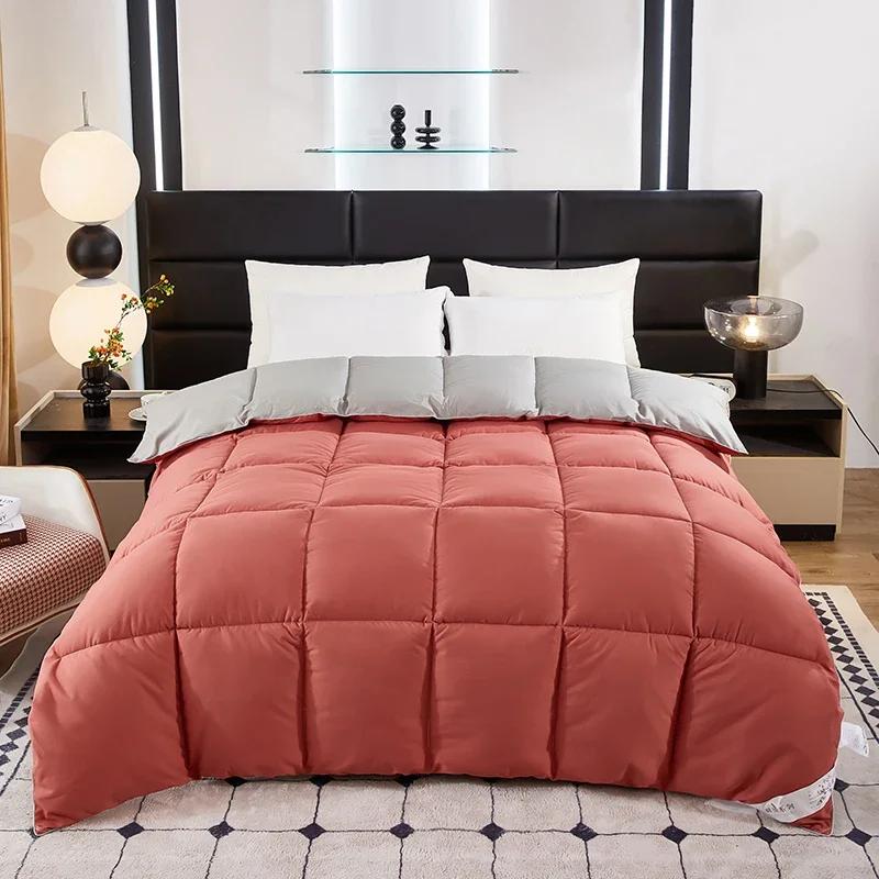 hotel style Soy fibre goose down duvet bed velvet Comforter soft winter duvet very warm Quilts blanket hotel