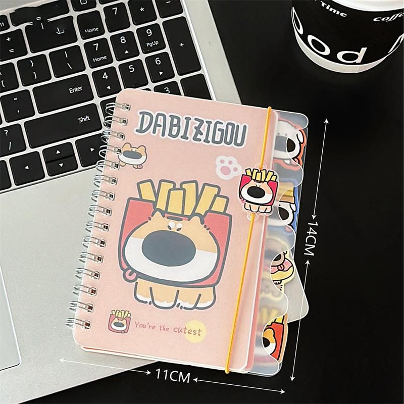 Creative Cartoon Puppy Coil Notepad Notebook Big Nose Dog Coil Book Cute Notebook Portable Account Book Notebook Stationery