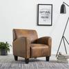 Day and Night - Day and Night Brown Faux Suede Leather Armchair