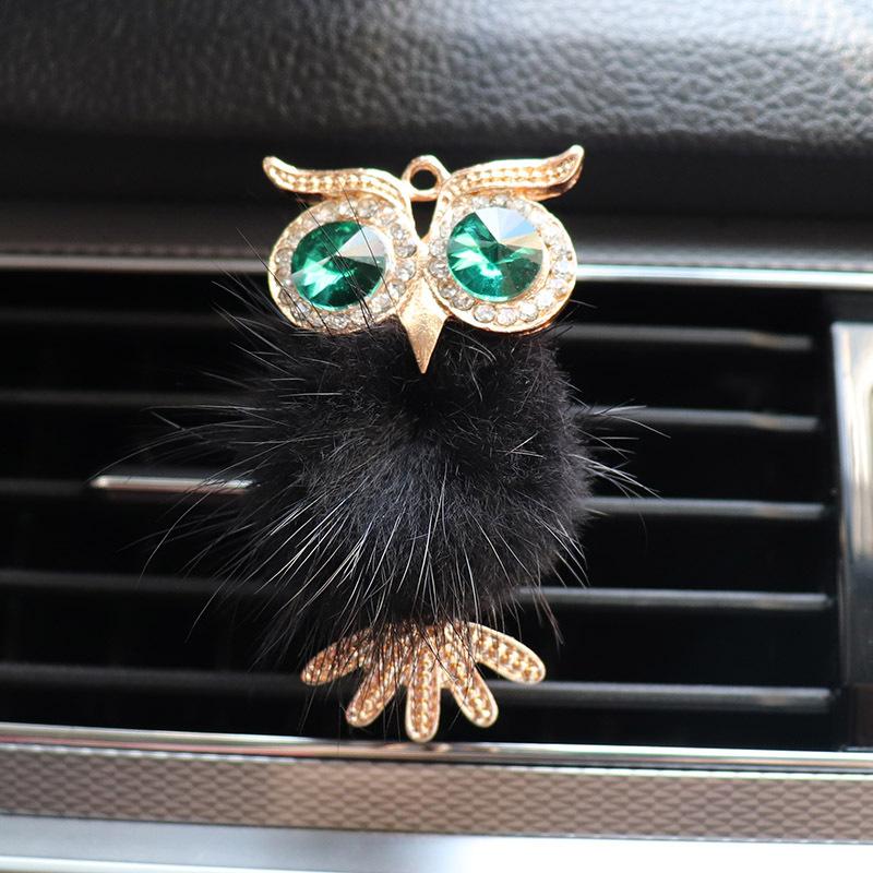 Mao Mao Owl Car Outlet Perfume Perfuel Inlays Drilling Cotycard Creative Creative Car Wind Found