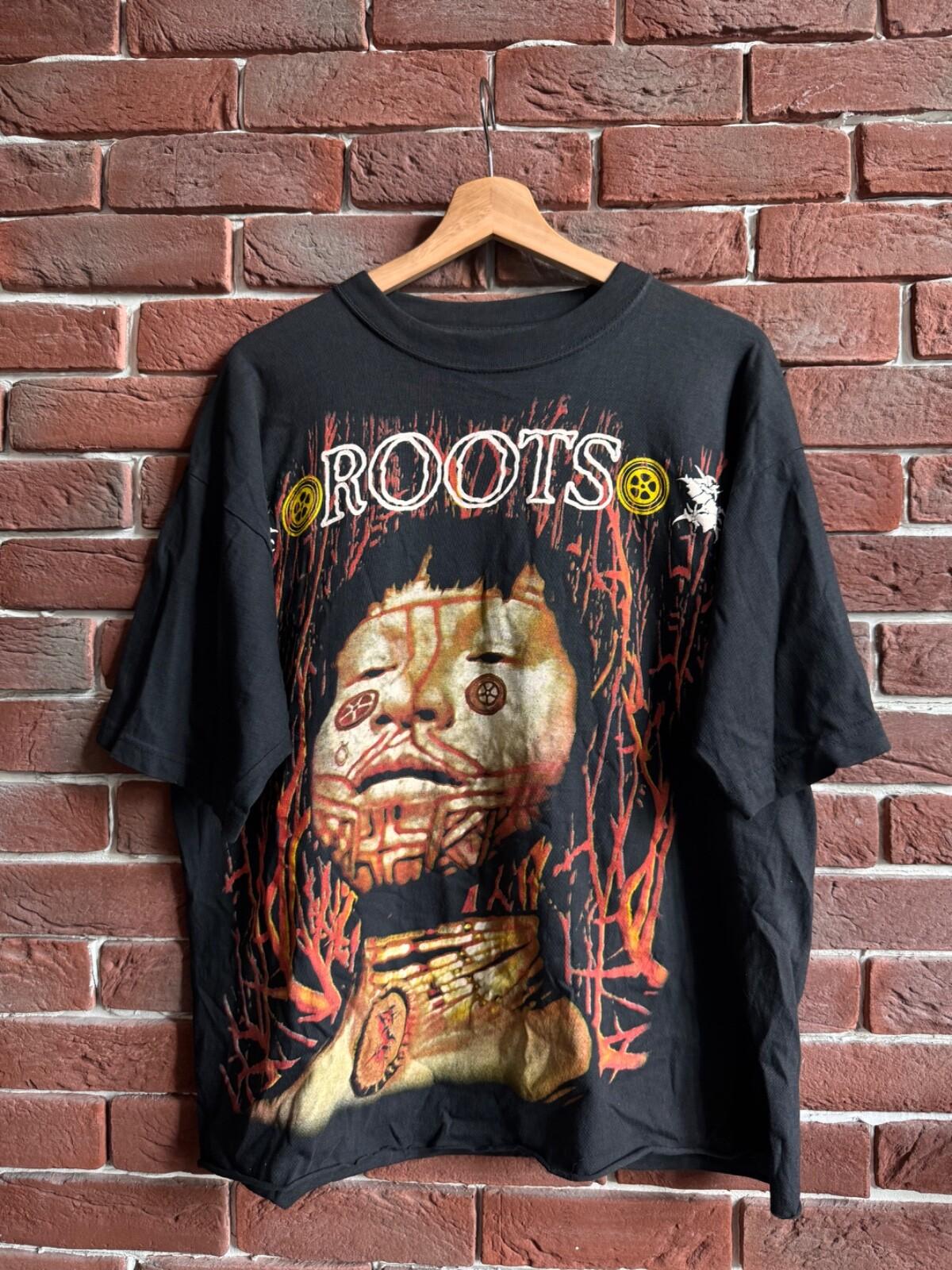 Rare Vintage 90s Sepultura Roots Metal Band Tshirt Grail black Unisex T-Shirt XXL