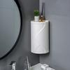 Bathroom Corner Storage Shelves 360 Degree Rotating Wall Shelf Free Punching Shower Rack Waterproof Kitchen Cabinet Organizer