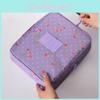 Luxurious Floral Nylon Zipper Women Makeup Bag With Elegant Cosmetic Case Organizer