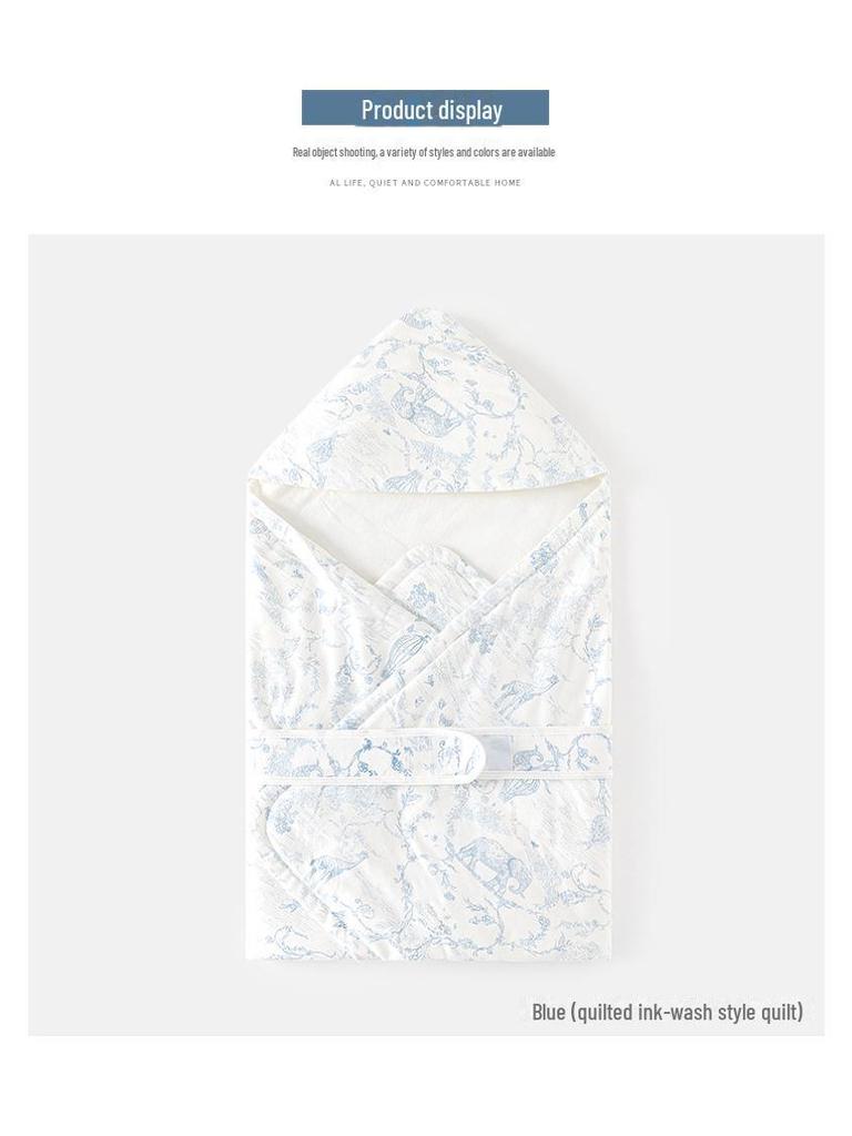 Newborn Pure Cotton Baby Blanket - Lightweight Spring/Summer Quilt & Swaddle