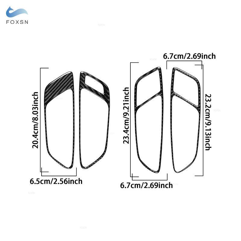 Soft Carbon Fiber For Seat Leon 2013 2014 2015 2016 2017 2018   Car Styling Interior Door Handle Bowl Frame Cover Trim
