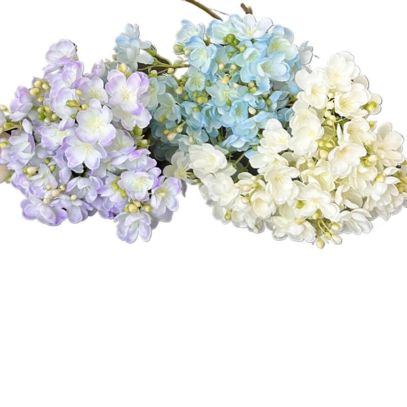 4pcs/bundle Fake Flower Elegant Silk Flower Home Vase Decor Simulated Jasmine Flower Home Hotel Shopping Mall Decoration 40cm