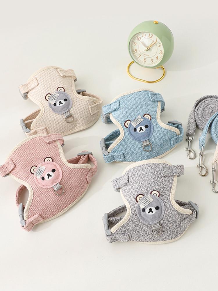 Hundeleine Weste Stil Teddybär Typ Kleiner Hund Brustgeschirr Katzenleine Haustierbedarf