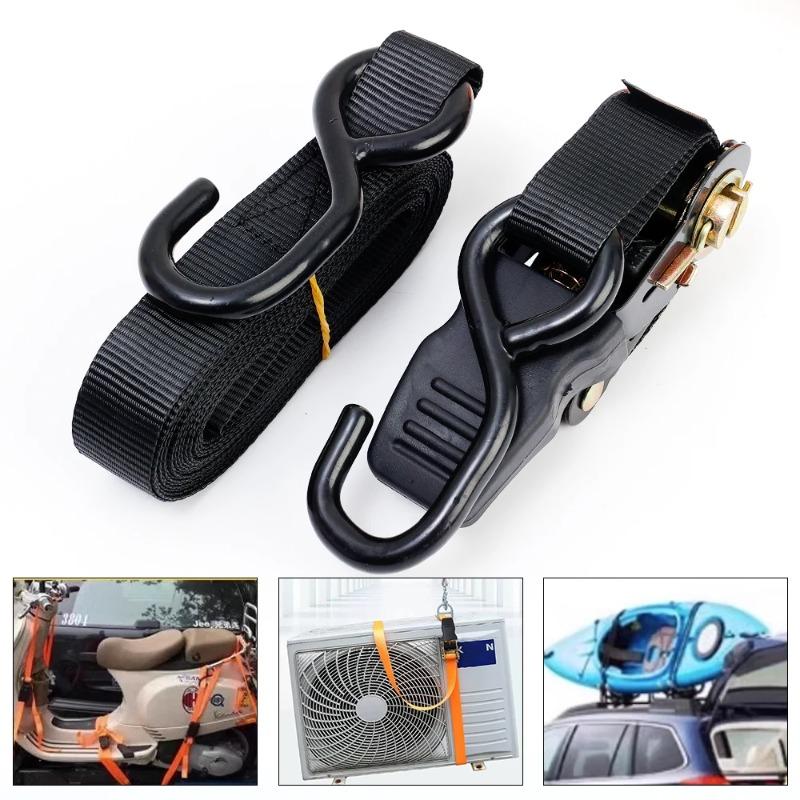 5m Cargo Strap Ratchet Tensioner Lorry Fixed Tightener Portable Car Motorbike Transport Luggage Items Tightening Fixed Straps