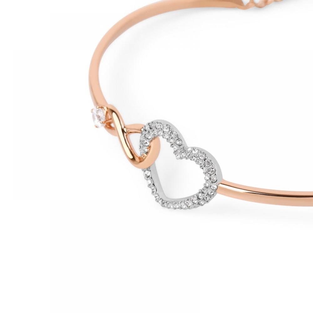 Swarovski 5518869 Hyperbola Heart Infinity Bangle Medium Bracelet
