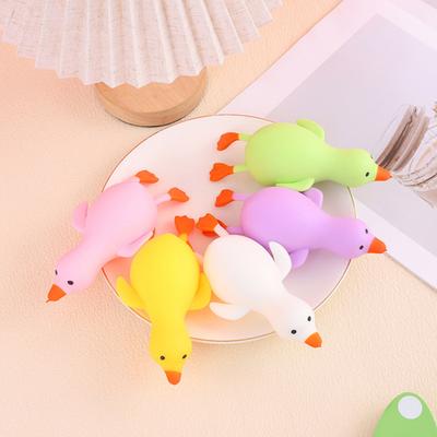 Mini Duck Squeeze Toy Lying Duck Anxiety Relief Sensory Toy Slow Rising Animal Stress Ball School Office Desk Fidget Toy