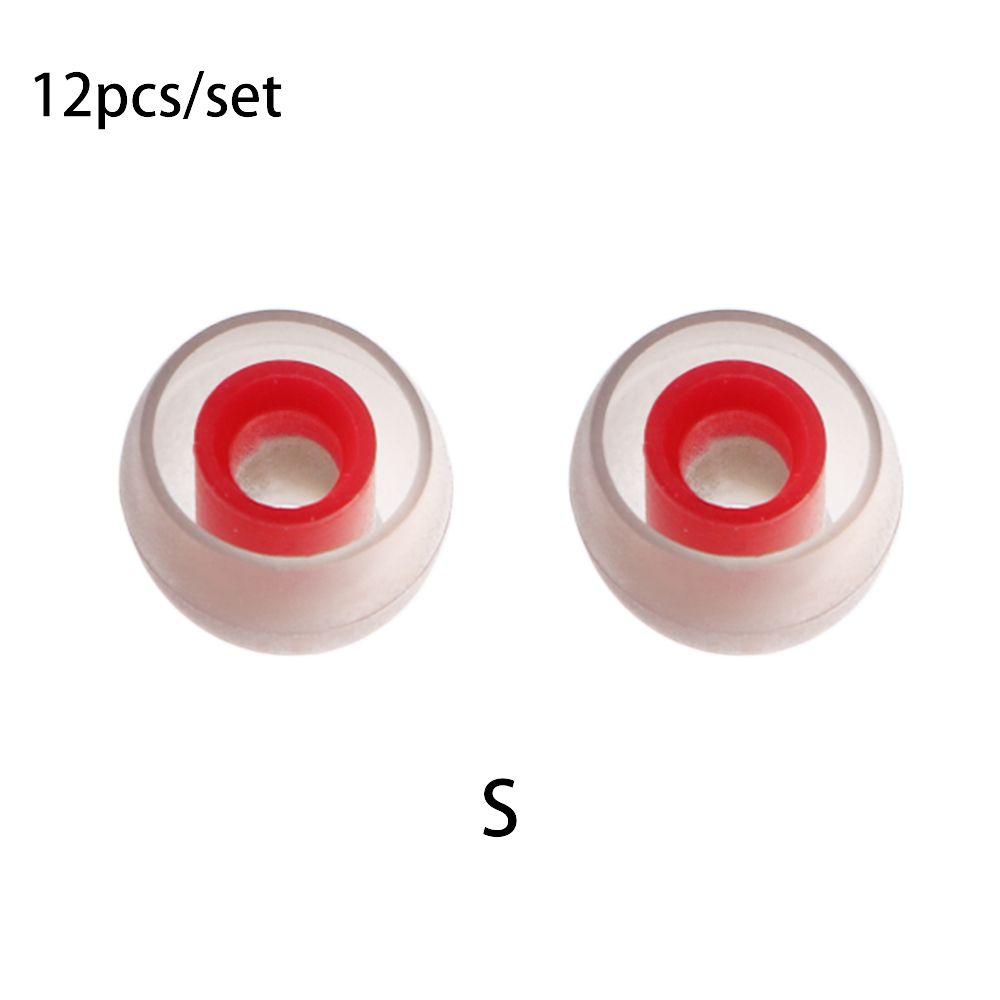 

6Pairs Lightweight Headphone Earphone Dual Color Eartip Cover Ear Pads Eartips Earbuds Caps M красный