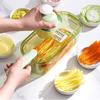 Multigunctional Vegetable Chopper 6 Interchangeable Blade Nonslip Handle Convenient Storage Designs Space Saving Grater