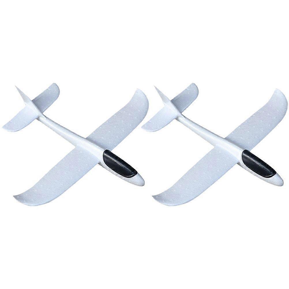 2Pcs Unfinished Foam Airplane Toy DIY Painting Hand Throwing Foam Aircraft Manual Throwing Plane