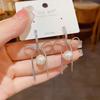 French Style Elegant Pearl Bowknot Long Dangle Earrings Fashion Jewelry For Women