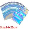 Resealable Laser Self Lock Bags Small Business Packaging Holographic Envelopes Flat Clear Plastic Candy Jewelry Food Storage Bag