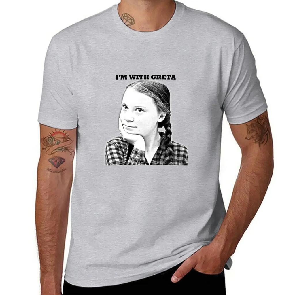 Greta Thunberg Climate Activist Tshirt Plain Shirts Graphic Oversized Graphic Tee Street Wear Workout Shirts For Unisex