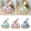 Fashion Tulip Wrist Bags With Flowers Washable Small Bucket Bags Handheld Elegant Storage Pouch For Girl Lady Women Female