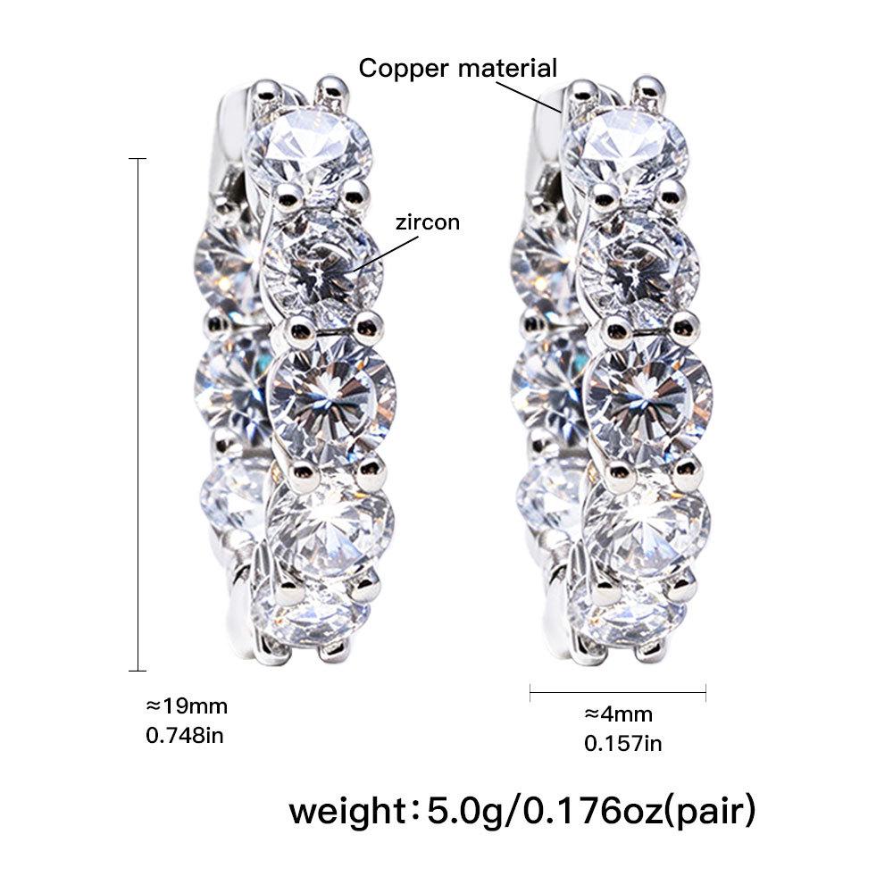 Elegant Zirconia Earrings for Women - High-End, Versatile, Shiny Jewelry