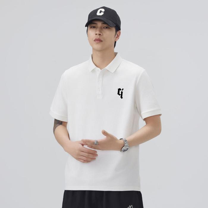Summer Thin Three-dimensional Silicone Printed Short-sleeved POLO Shirt Men's T-shirt Top