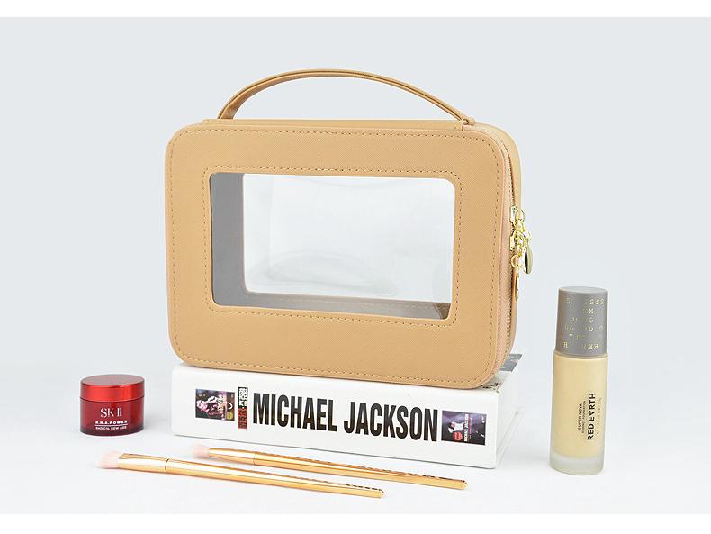 Lüks Şeffaf Seyahat Kozmetik Çantası - Üst Düzey PVC Makyaj Düzenleyici