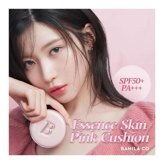 [Banilaco] BANILACO Essence Skin Pink Cushion 12g SPF50+ PA+++ Foundation Cushion Foundation Foundation Makeup Base Base Makeup Gloss Coverage Moist