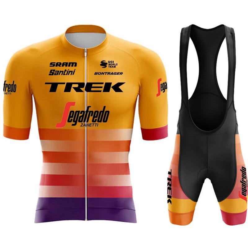 Maglia da Ciclismo a Manica Corta Traspirante ad Asciugatura Rapida per Uomo Donna, Abbigliamento per Bici da Strada e Mountain Bike con Salopette
