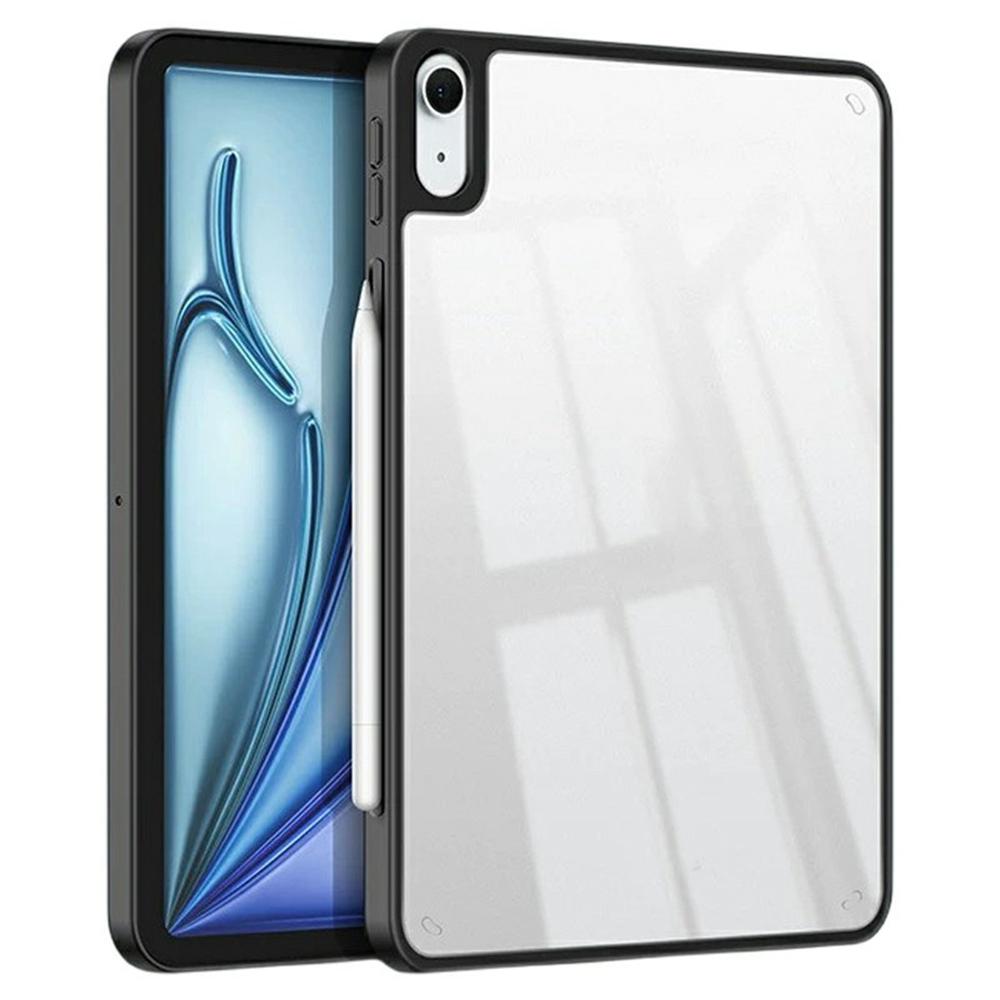 

For iPad Air 11 (2025)/(2024)/Air (2022)/(2020) Case TPU+Acrylic+PC Matte Shockproof Tablet Cover Black