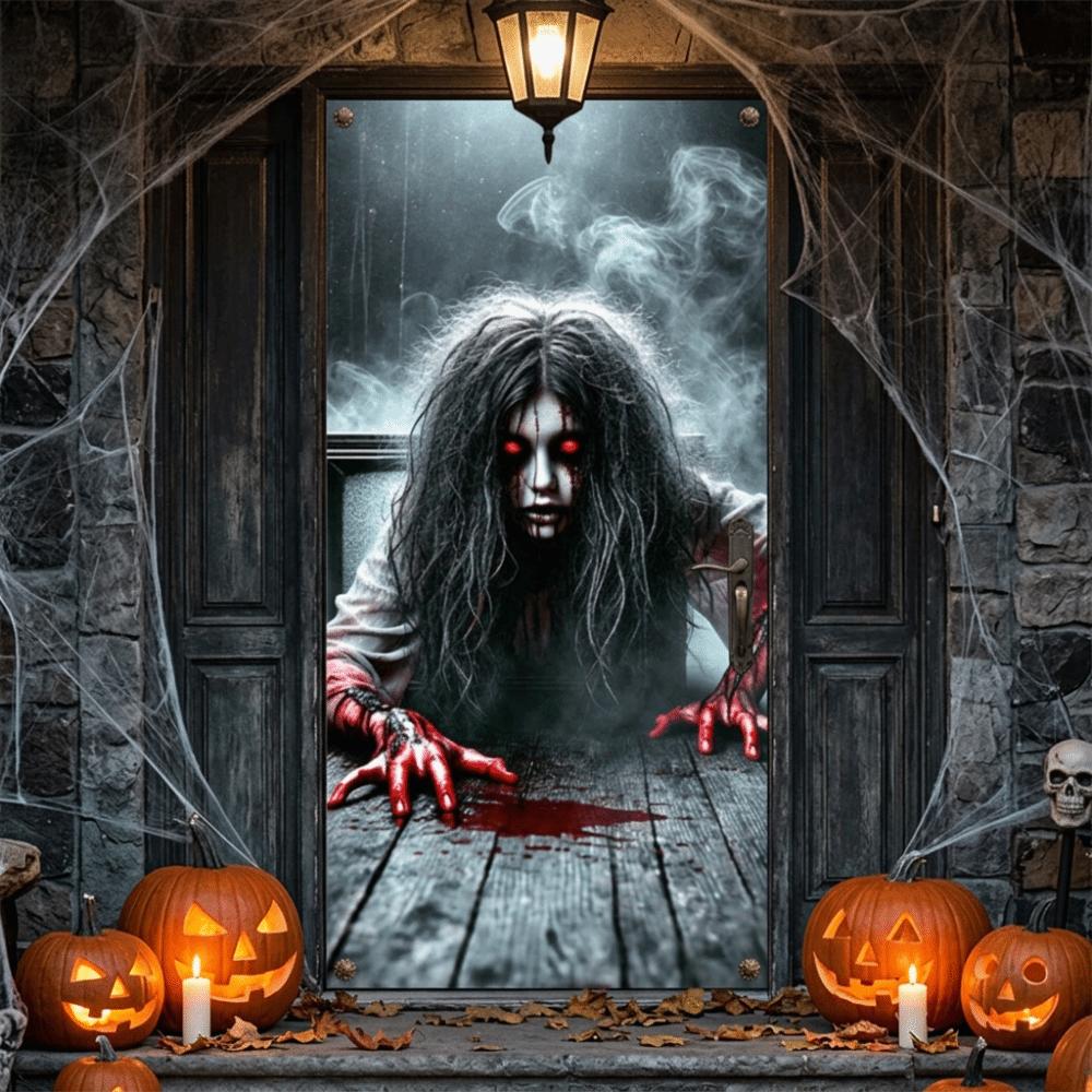 Copertura Rettangolare per Porta di Halloween Tenda per Porta di Halloween Decorazione Festa