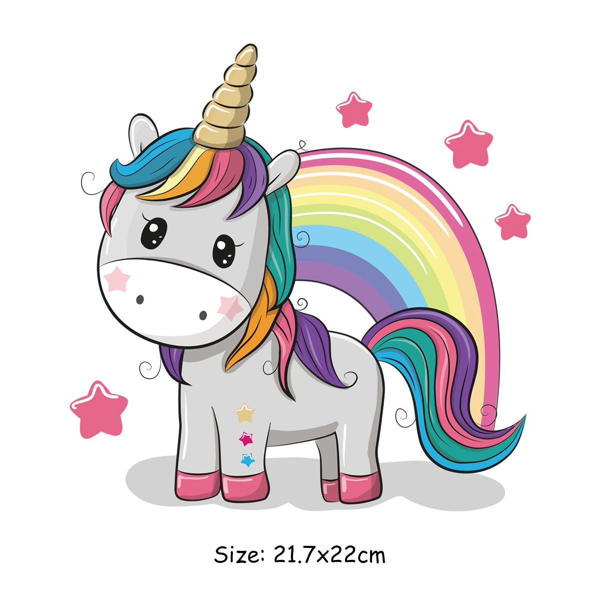 

Радужный единорог, утюг на теплопередаче, аксессуар «сделай сам», наклейка на джинсы, модный термопресс, аппликация в полоску, термоклейкая нашивка