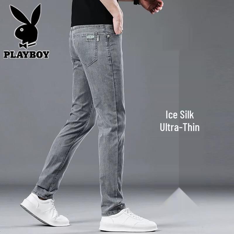 Playboy Men s Slim-Fit Straight Tencel Denim Jeans 29