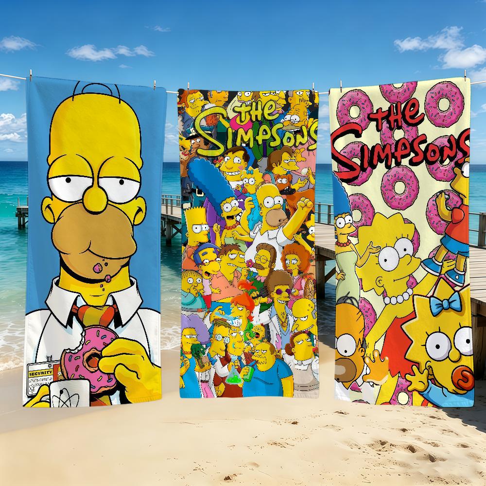 T-THE S-SIMPSONS-ES Anime Cartoon Towel For Outdoor Camping Beach Towel Super Absorbent Quick-Drying Summer Towel