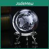 Beautiful 60mm 3d Crystal Ball Glass Laser Engraved Miniature Earth Sphere Home Gift