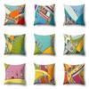 Geometric Abstract Pillowcase Car Lumbar Pillow  Cushion Sofa  Toon Pattern