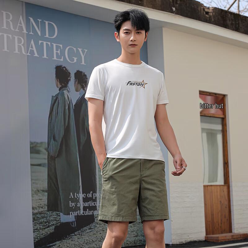 Men s Casual Round Neck Short Sleeve T-Shirt L