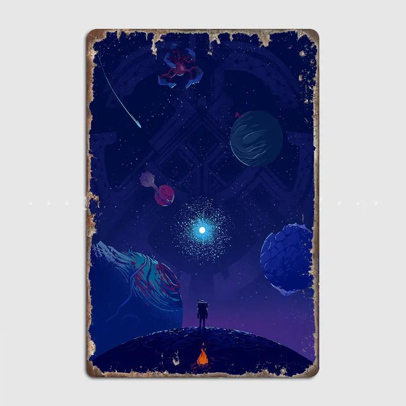 

Outer Wilds Metal Sign Club Bar Plates Wall Mural Design Tin Sign Poster custom-made 20x30cm（7.8x11.8inch）