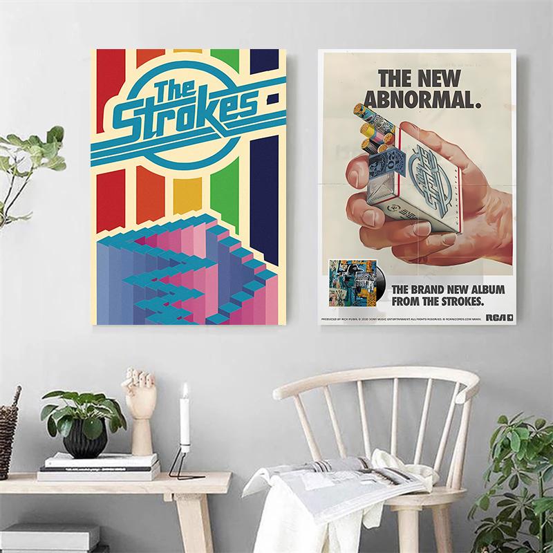 American Famous Rock Band The Strokes Posters Rock Music Album Prints Canvas Painting Wall Art Pictures Home Bedroom Club Decor