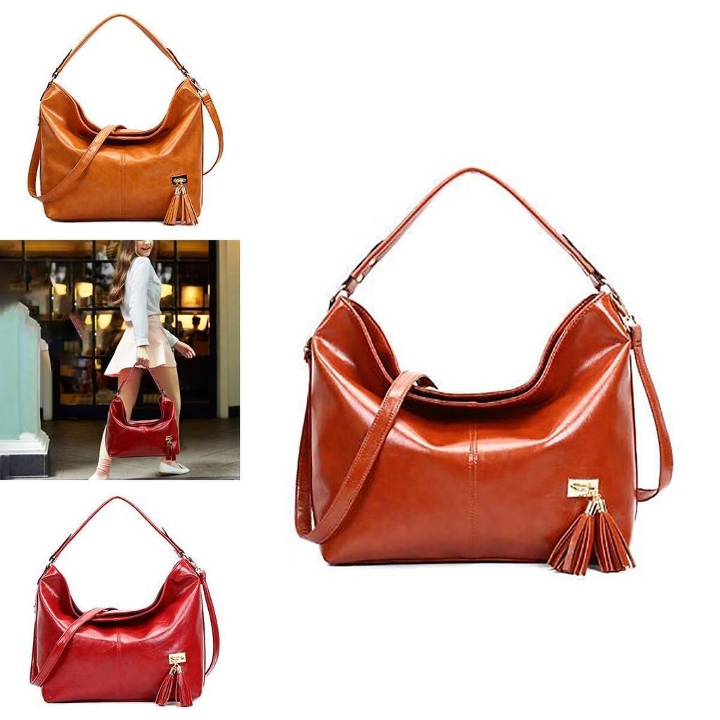 Stylish Women Pu Bucket Bag With Chic Tassels For Daily Fashionable Use