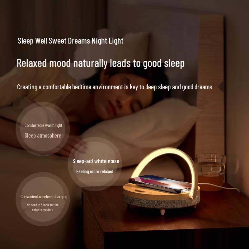 EZVALO Bluetooth Speaker Table Lamp with White Noise