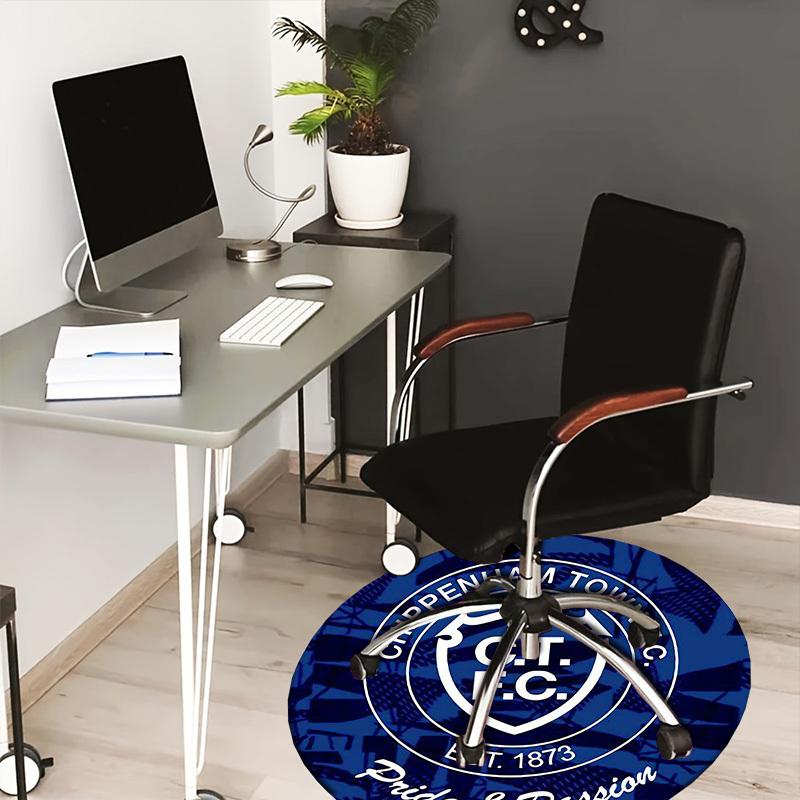 

1pc Chippenham Town F.C. Crest Round carpet, Made of Polyester,Perfect for Decorating Office Chairs, Living Rooms 80cm