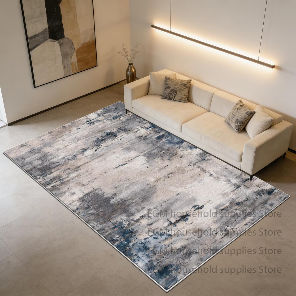 Ink Wash Abstract Style Carpet Light Luxury Living Room Decoration Bedroom Rug Washable Office Customizable Mat Easy To Clean