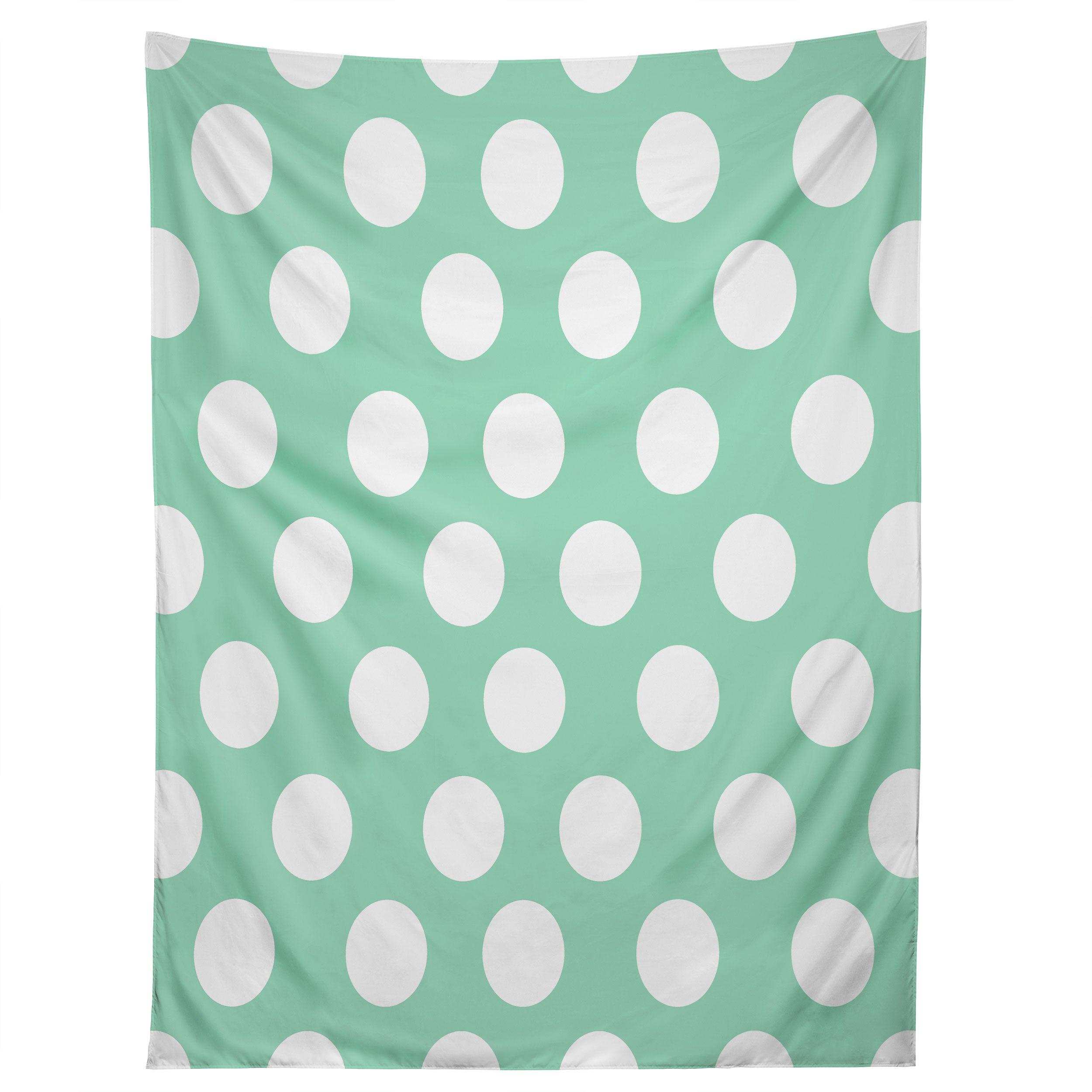 MINTIEST POLKA DOTS tapestry 75x100