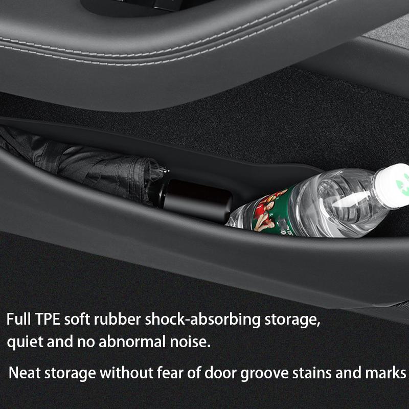 Door Side Storage Box Front Rear Door Handle Armrest Tray Organizer For Tesla Model Y Launch + Juniper + Car Accessories