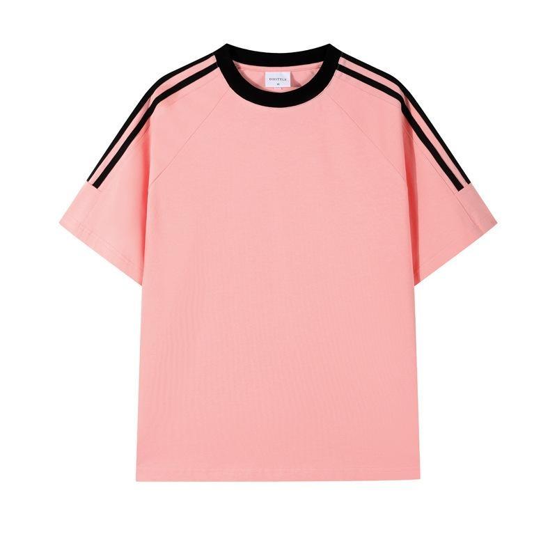 Sommerreines Baumwoll-Kurzarm-T-Shirt, Lockeres T-Shirt im Hongkong-Stil, Reines Baumwoll-Halbarm-Herren-Reines Baumwoll-Kurzarm-T-Shirt