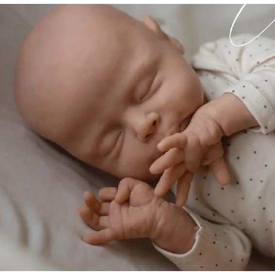 NPK 19 Zoll Christopher Reborn Puppen-Bausatz Ungemalt Unmontiert mit Stoffkörper DIY Künstlerpuppen-Teile Kein Spielzeug enthalten