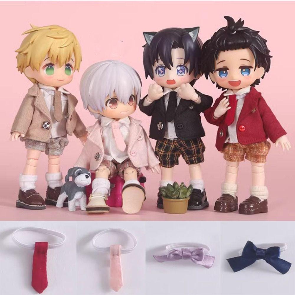 

4 стиля, рубашка, униформа, галстук, модная одежда, украшения, 20 см, хлопковые куклы/1/12 куклы BJD/кукла ob11