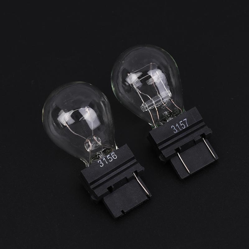2Pcs 3156/3157 12V 21/5W Led Bulbs Clear Shell Tail Signal Light Bulbs Replacement Car Tail Brake Light Backup Reverse Lamp