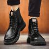 Men's High Top Casual Boots Breathable Four Season New Soft Sole Non Slip Comfort Boots Fashion Outdoor Boots Male Tooling Shoes